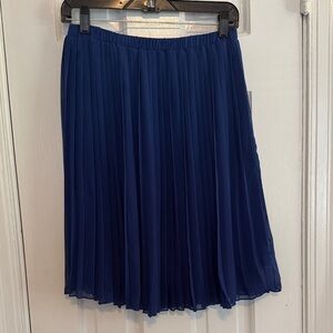 Elegant Blue Pleated Skirt